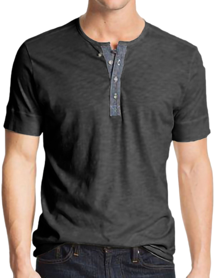 SHOPIQAT Cotton Blend Henley