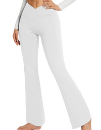 SHOPIQAT Pocket Waist Flare Leggings - Premium  from shopiqat - Just $6.750! Shop now at shopiqat