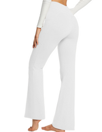 SHOPIQAT Pocket Waist Flare Leggings - Premium  from shopiqat - Just $6.750! Shop now at shopiqat