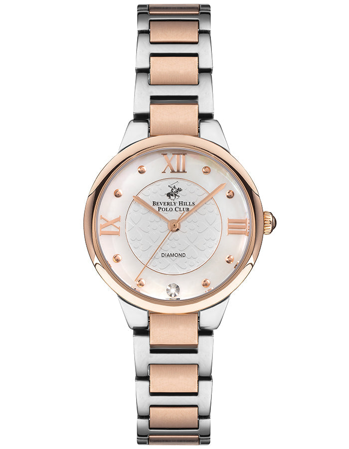 BEVERLY HILLS POLO CLUB Women's Analog White Mop Dial Watch - Premium  from shopiqat - Just $39.00! Shop now at shopiqat