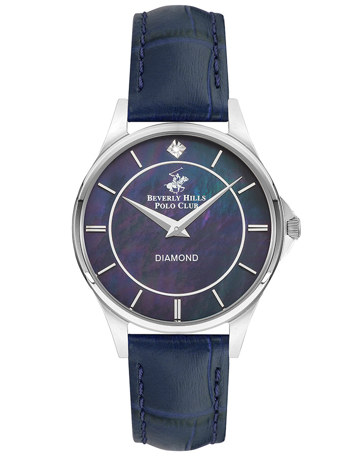 BEVERLY HILLS POLO CLUB Women's Analog Blue 289C Mop Dial Watch - Premium  from shopiqat - Just $29.900! Shop now at shopiqat