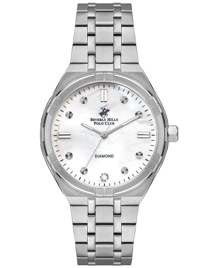 BEVERLY HILLS POLO CLUB Women's Analog White Mop Dial Watch - Premium  from shopiqat - Just $38.00! Shop now at shopiqat