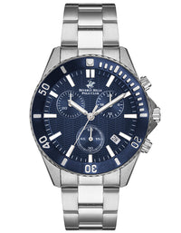 BEVERLY HILLS POLO CLUB Men's Multi Function Dark Blue Sunray Dial Watch - Premium  from shopiqat - Just $43.900! Shop now at shopiqat