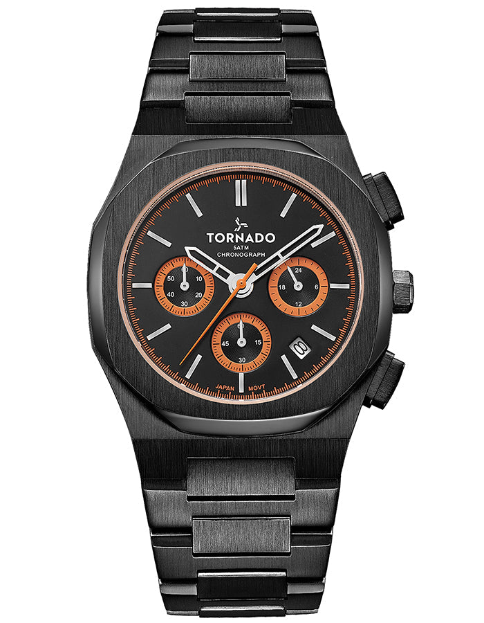 TORNADO Men's Chronograph Black Dial Watch - Premium  from shopiqat - Just $52.0! Shop now at shopiqat