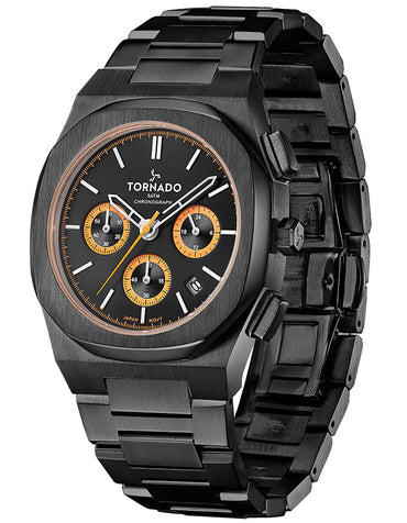 TORNADO Men's Chronograph Black Dial Watch - Premium  from shopiqat - Just $52.0! Shop now at shopiqat