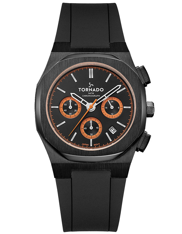 TORNADO Men's Chronograph Black Dial Watch - Premium  from shopiqat - Just $45.5! Shop now at shopiqat