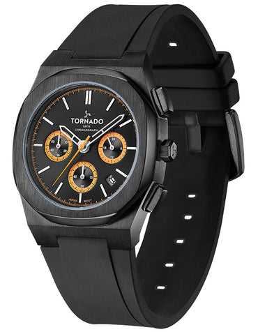 TORNADO Men's Chronograph Black Dial Watch - Premium  from shopiqat - Just $45.5! Shop now at shopiqat