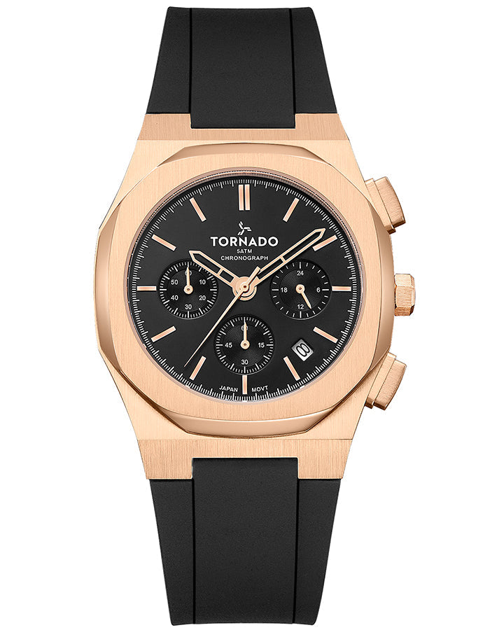 TORNADO Men's Chronograph Black Dial Watch - Premium  from shopiqat - Just $44.0! Shop now at shopiqat