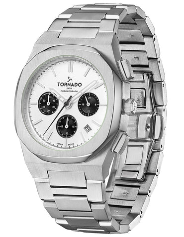 TORNADO Men's Chronograph White Dial Watch - Premium  from shopiqat - Just $49.0! Shop now at shopiqat