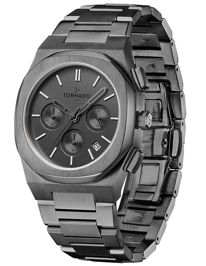 TORNADO Men's Chronograph Grey Dial Watch - Premium  from shopiqat - Just $55.0! Shop now at shopiqat