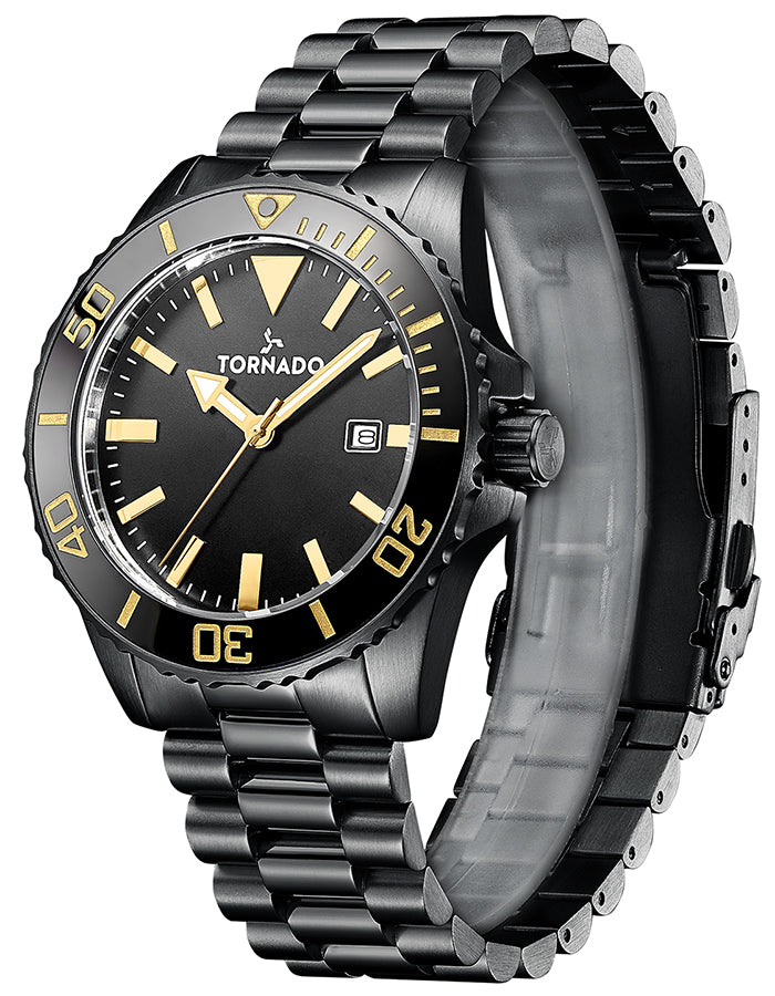 TORNADO Men's Analog Black Dial Watch - Premium  from shopiqat - Just $42.0! Shop now at shopiqat