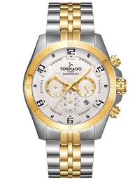 Tornado Men's Chronograph White Dial Watch - Premium  from shopiqat - Just $44.900! Shop now at shopiqat