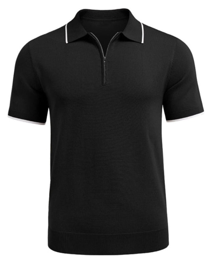 SHOPIQAT New Style Zipper Sweater Casual Business Polo Shirt - Premium  from shopiqat - Just $11.750! Shop now at shopiqat