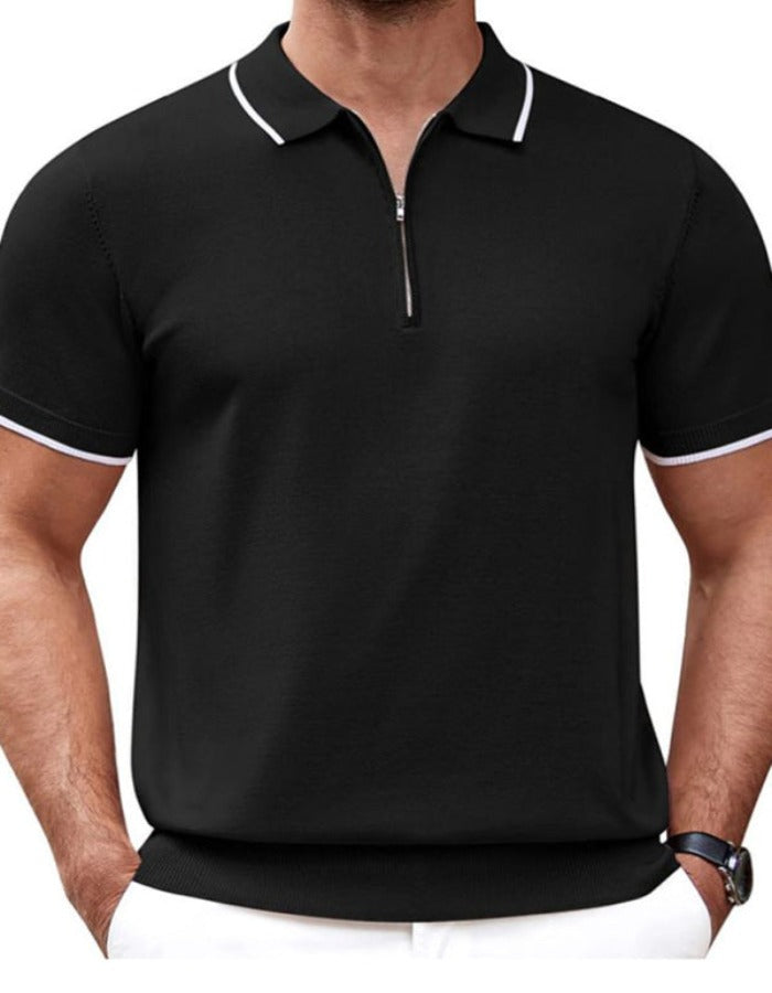 SHOPIQAT New Style Zipper Sweater Casual Business Polo Shirt - Premium  from shopiqat - Just $11.750! Shop now at shopiqat