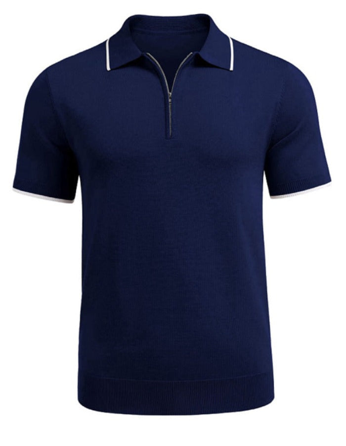 SHOPIQAT New Style Zipper Sweater Casual Business Polo Shirt - Premium  from shopiqat - Just $11.750! Shop now at shopiqat