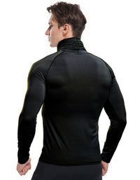 SHOPIQAT Men's New High-Neck High-Elastic Tight Sports Long-Sleeved T-Shirt - Premium  from shopiqat - Just $8.450! Shop now at shopiqat