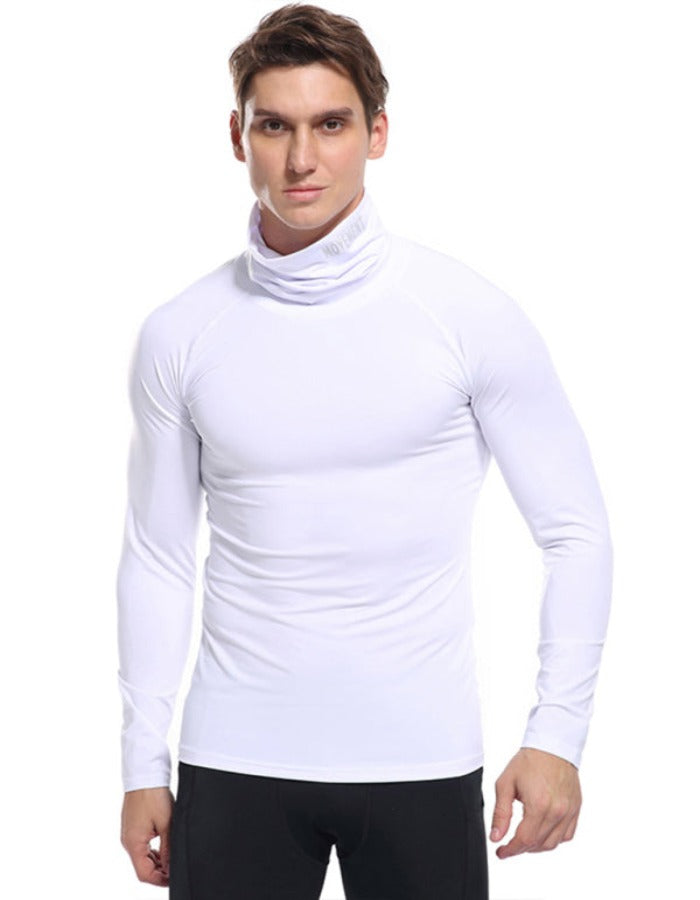 SHOPIQAT Men's New High-Neck High-Elastic Tight Sports Long-Sleeved T-Shirt - Premium  from shopiqat - Just $8.450! Shop now at shopiqat