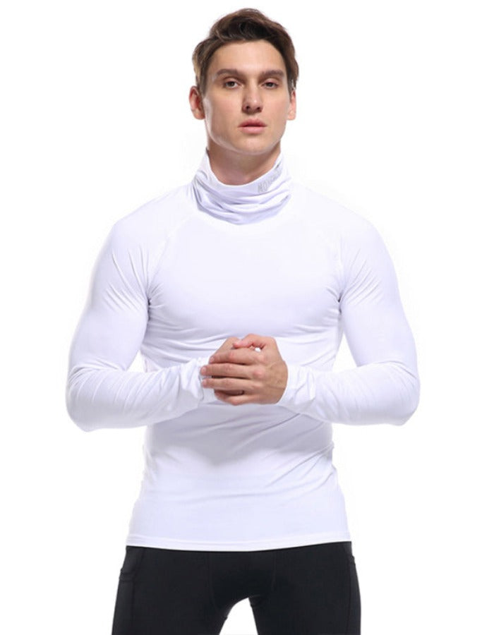 SHOPIQAT Men's New High-Neck High-Elastic Tight Sports Long-Sleeved T-Shirt - Premium  from shopiqat - Just $8.450! Shop now at shopiqat