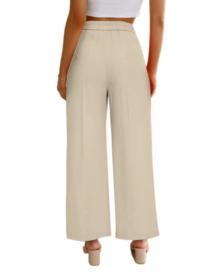 SHOPIQAt Women's Casual Wide Leg Pants High Waist Button Down Trousers With Pockets - Premium  from shopiqat - Just $7.900! Shop now at shopiqat