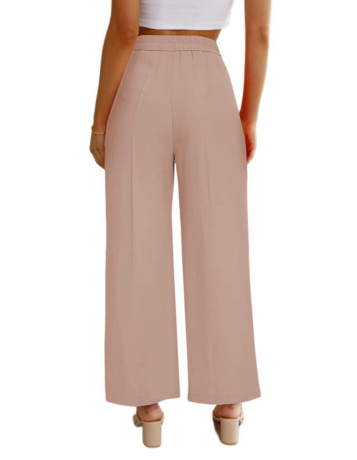 SHOPIQAt Women's Casual Wide Leg Pants High Waist Button Down Trousers With Pockets - Premium  from shopiqat - Just $7.900! Shop now at shopiqat